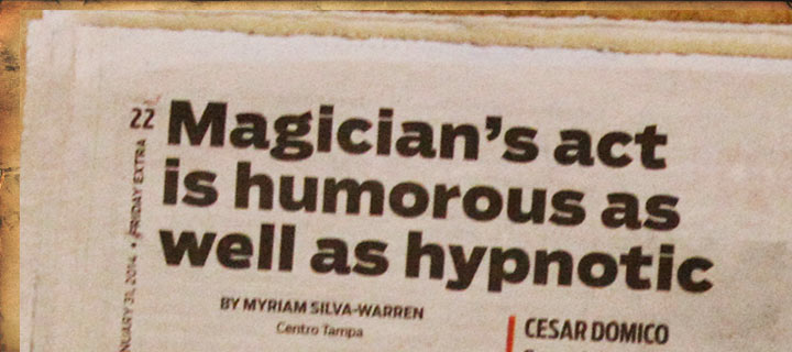 News - Cesar Domico - Magician & Hypnotists - Magic & Hypnosis shows